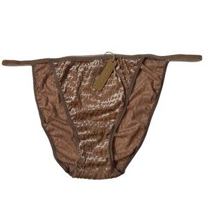 SKIMS‎ Burnout Velvet String Bikini Brief Sienna 2X